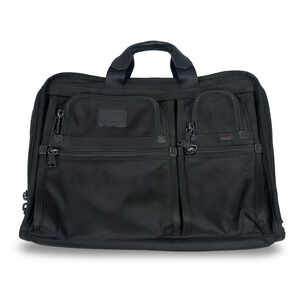 TUMI Alpha 2 Expandable Laptop Briefcase Business Travel Bag Black Nylon 26114DH